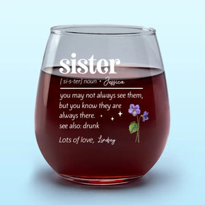 Les amis sont comme des fleurs qui fleurissent dans le jardin de la vie - Verre à vin personnalisé Bestie - Cadeau pour meilleures amies, BFF, sœurs