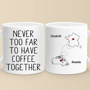 Miles ne peut pas briser le lien que nous partageons - Mug personnalisé Bestie - Cadeau de Noël pour meilleures amies, meilleures amies, sœurs