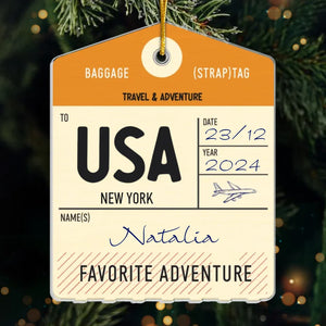 Découvrez le monde et libérez votre âme - Décoration de voyage personnalisée - Forme personnalisée en acrylique - Cadeau de Noël pour les amateurs de voyages d'aventure