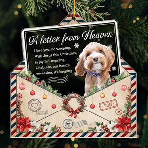 Photo personnalisée « Tu me manqueras pour le reste de ma vie » - Ornement commémoratif personnalisé - Forme personnalisée en acrylique - Cadeau de condoléances, cadeau de Noël pour les propriétaires d'animaux de compagnie et les amoureux des animaux