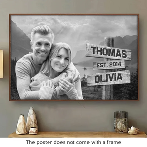 Photo personnalisée « Je t'aime toujours tous les jours » - Affiche horizontale personnalisée pour couple - Cadeau pour mari et femme, anniversaire