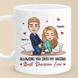 Avec toi, mon cœur est plein - Tasse personnalisée pour couple - Cadeau pour mari et femme, anniversaire