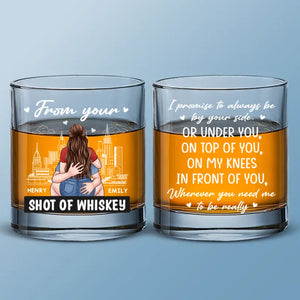 Ton étreinte est mon refuge - Verre à whisky personnalisé pour couple - Cadeau pour mari et femme, anniversaire