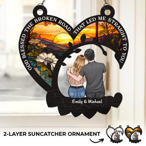 J'ai trouvé l'amour de ma vie - Attrape-soleil personnalisé pour fenêtre - Cadeau pour mari et femme, anniversaire