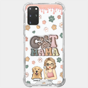 Coque de téléphone transparente personnalisée avec motif « Chien et Chat » et effet gonflé en 3D – Cadeau pour les propriétaires et les amoureux des animaux