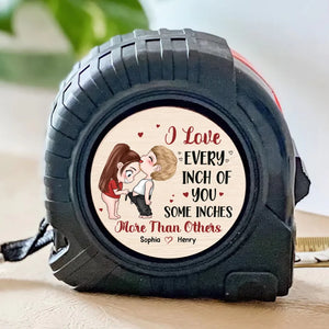 J'aime chaque centimètre de toi - Mètre ruban personnalisé pour couple - Cadeau pour mari et femme, anniversaire