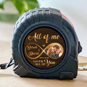 Photo personnalisée « Tout de moi, tout de toi » - Mètre ruban personnalisé pour couple - Cadeau pour mari et femme, anniversaire