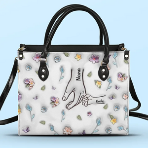 You Are My Guiding Star - Family Personalized Custom 3D Inflated Effect Printed Leather Handbag - Gift For Mom, Grandma