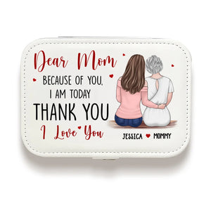 Merci d'être là à chaque fois - Coffret à bijoux personnalisé pour la famille - Cadeau pour maman et fille
