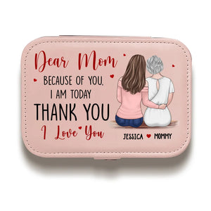 Merci d'être là à chaque fois - Coffret à bijoux personnalisé pour la famille - Cadeau pour maman et fille