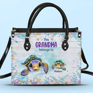 Ce sac à main en cuir personnalisé « Ce sac à main appartient à grand-mère » - Cadeau pour maman et grand-mère
