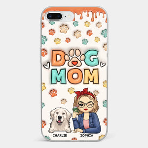 La route vers mon cœur est remplie d'empreintes de pattes - Coque de téléphone transparente personnalisée avec effet gonflable 3D pour chien et chat - Cadeau pour propriétaires d'animaux et amoureux des animaux