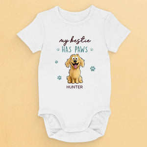 Mon meilleur ami a la queue qui remue – Body bébé personnalisé avec chien – Cadeau de naissance, cadeau pour les propriétaires d'animaux et les amoureux des animaux