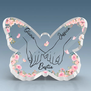 Trouver son meilleur ami est difficile ! Plaque acrylique personnalisée en forme de papillon. Cadeau idéal pour les meilleures amies, les meilleures amies et les sœurs.