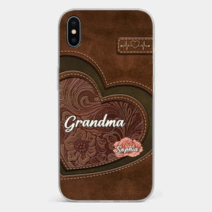 Her Love Blossoms In Every Season - Family Personalized Custom Clear Phone Case - Gift For Mom, Grandma