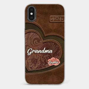 Her Love Blossoms In Every Season - Family Personalized Custom Clear Phone Case - Gift For Mom, Grandma