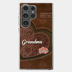 Her Love Blossoms In Every Season - Family Personalized Custom Clear Phone Case - Gift For Mom, Grandma