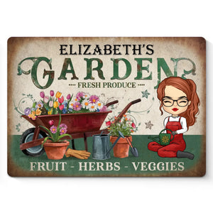 Fruits, herbes, légumes - Plaque en métal personnalisée pour la décoration intérieure - Cadeau pour vous-même, vos meilleurs amis, vos frères et sœurs, les membres de votre famille
