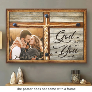 Photo personnalisée ensemble, nous comblons nos cœurs respectifs - Affiche horizontale personnalisée pour couple - Cadeau pour mari et femme, anniversaire
