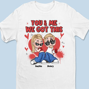 Toi et moi, il n'y a pas de meilleur endroit où être - T-shirt unisexe personnalisé pour couple, t-shirt premium, sweat à capuche - Cadeau pour mari et femme, anniversaire