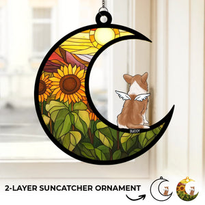 Chaque aboiement, chaque mouvement de tête et chaque ronronnement nous manqueront - Ornement attrape-soleil personnalisé à suspendre à une fenêtre - Cadeau de condoléances pour les propriétaires et les amoureux des animaux