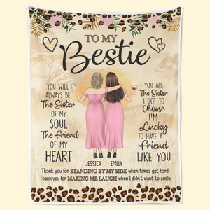 Notre amitié est écrite dans mon cœur - Couverture personnalisée Bestie - Cadeau pour meilleures amies, BFF, sœurs