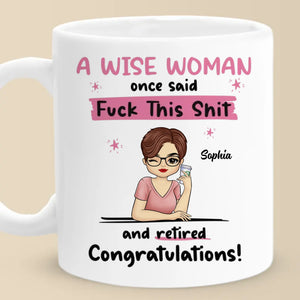 Adieu la tension, bonjour la retraite ! Mug personnalisé pour collègue ! Cadeau de remerciement et de départ à la retraite pour collègues, collègues de travail et collègues.