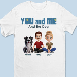 Only You, Me And Happy Tails - T-shirt unisexe personnalisé pour couple, t-shirt premium, sweat à capuche - Cadeau pour mari, femme, anniversaire, propriétaires d'animaux, amoureux des animaux