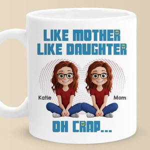 D'elle, j'ai appris l'amour - Tasse personnalisée pour la famille - Fête des Mères, cadeau pour maman, fille
