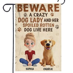 Amis à fourrure, amour éternel ! Drapeau personnalisé pour chien ! Cadeau pour propriétaires et amoureux des animaux