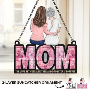 L'amour entre nous est éternel - Attrape-soleil personnalisé pour fenêtre - Cadeau pour maman