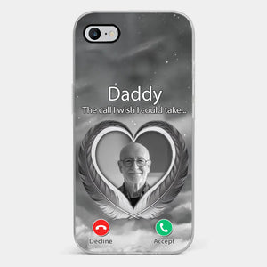 Photo personnalisée : un petit quelque chose pour vous faire sentir connecté - Coque de téléphone transparente personnalisée commémorative - Cadeau de condoléances pour les membres de la famille