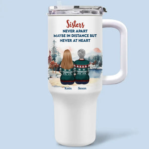 Jingle Bells et amour fraternel - Gobelet personnalisé en acier inoxydable de 113 ml avec poignée - Cadeau de Noël pour les membres de la famille, les frères et sœurs