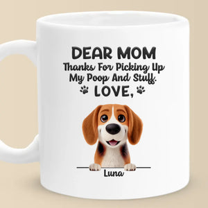 Un merci spécial de votre compagnon à quatre pattes ! Mug personnalisé pour chien ! Cadeau pour les propriétaires et les amoureux des animaux.