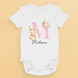 Lapin Dapper, Première Pâques - Grenouillère bébé personnalisée en famille - Cadeau de Pâques pour bébé, enfant, nouveau-né