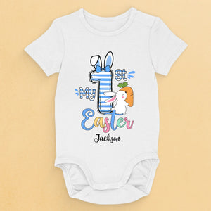 Premier Pâques, approuvé par le lapin - Body bébé personnalisé pour la famille - Cadeau de Pâques pour bébé, enfant et nouveau-né