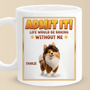 Mon enfant a quatre pattes et une énergie inépuisable - Mug personnalisé pour chien - Cadeau pour les propriétaires d'animaux et les amoureux des animaux