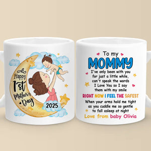 De mes petites mains à votre grand cœur - Mug personnalisé pour la famille - Cadeau pour la fête des mères, la baby shower, la première maman