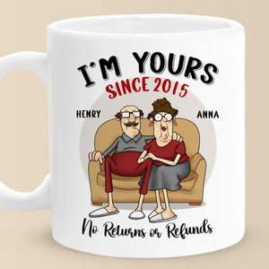 T'aimer est mon plan pour toujours - Tasse personnalisée pour couple - Cadeau pour mari et femme, anniversaire