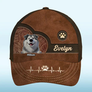 La vie est meilleure avec des queues qui remuent ! Chapeau personnalisé pour chien, casquette classique à imprimé intégral ! Cadeau pour les propriétaires et les amoureux des animaux.