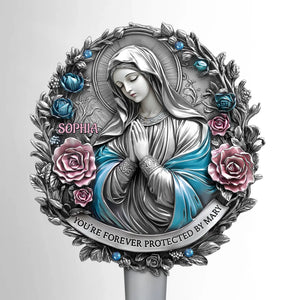Tu n'es jamais seul - Piquet de jardin personnalisé en acrylique style vitrail - Cadeau de condoléances pour les membres de la famille