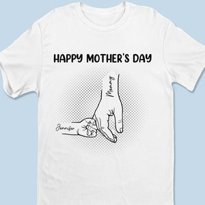 La première main que j'ai tenue, le premier amour que j'ai connu - T-shirt unisexe personnalisé pour la famille, T-shirt premium, sweat à capuche - Cadeau de fête des mères pour maman, grand-mère