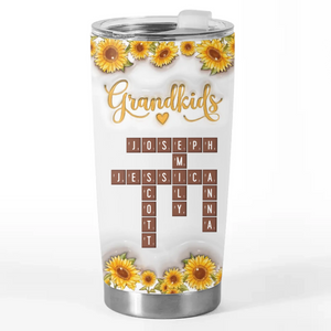 Mes petits-enfants sont mon rayon de soleil ! Gobelet personnalisé avec effet gonflable 3D imprimé pour la famille ! Cadeau pour la fête des mères, maman et grand-mère