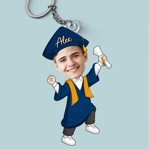 Photo personnalisée : « Des nuits tardives à un avenir radieux » – Porte-clés personnalisé en acrylique pour la famille – Cadeau de remise de diplôme pour les membres de la famille, les frères et sœurs