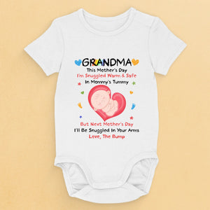 Blotti dans ton ventre, aimé pour toujours - Body bébé personnalisé en famille - Fête des Mères, cadeau de baby shower, cadeau pour première maman, bébé, nouveau-né