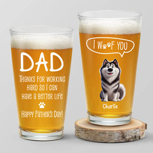 Less Boring, More Barking - Dog Personalized Custom Beer Glass - Father's Day, Gift For Pet Owners, Pet Lovers