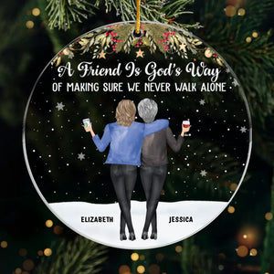Faites de ce mois de décembre un moment inoubliable ! Décoration personnalisée pour meilleure amie - Forme personnalisée en acrylique - Cadeau de Noël pour meilleures amies, meilleures amies et sœurs
