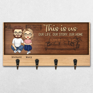 Amour, vie et famille - Porte-clés personnalisé pour la maison - Cadeau de pendaison de crémaillère pour les membres de la famille, les propriétaires d'animaux et les amoureux des animaux