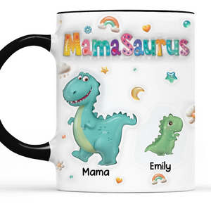 Mug personnalisé avec effet gonflable 3D - Cadeau pour maman et grand-mère - Fête des Mères