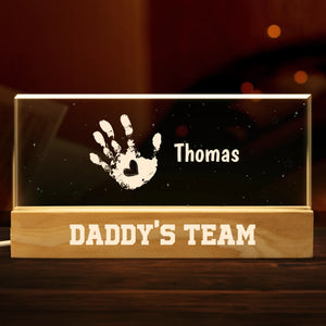Toucher le cœur de papa au quotidien - Veilleuse LED 3D personnalisée en acrylique avec lettres - Cadeau pour la fête des pères, papa ou grand-père